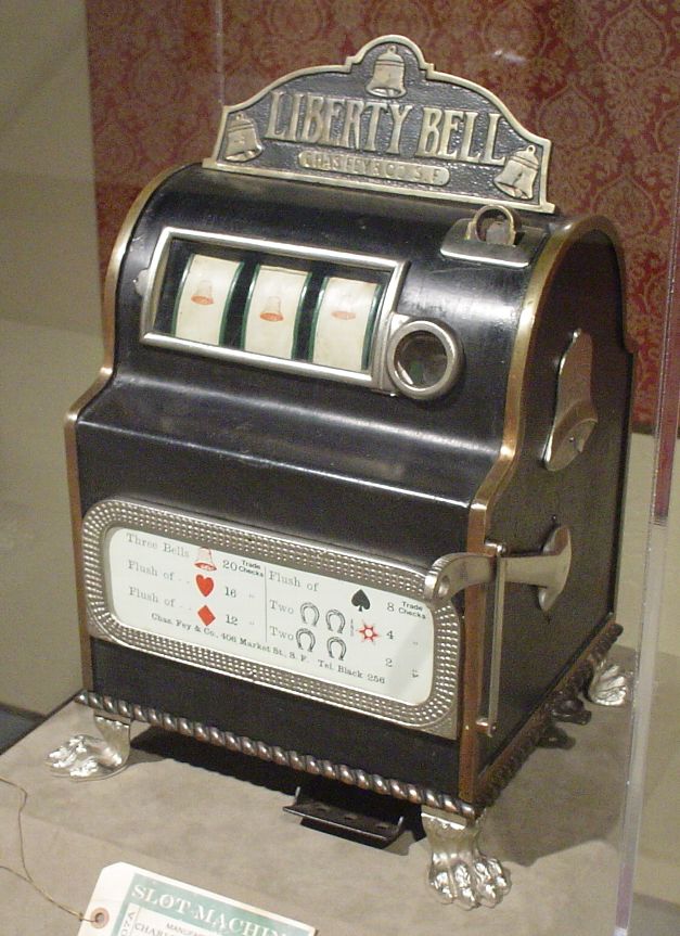 The Liberty Bell, the first slot machine, built by Charles Fey in 1899